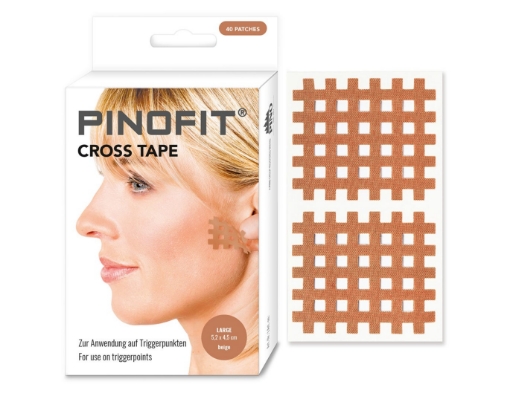 Снимка на PINOTAPE® Cross Tape Large пластири - Светлобежови, 40 бр. (5,2 x 4,5 см)