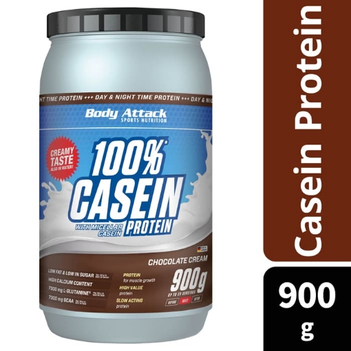 Снимка на КАЗЕИНОВ ПРОТЕИН 100% - 900Г ШОКОЛАД BODY ATTACK