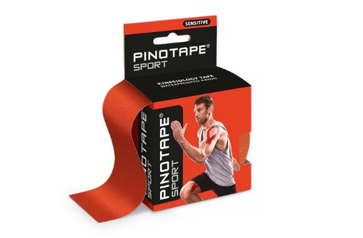 Снимка на Kinesio лента PINOTAPE® Sport Sensitiv - Червено