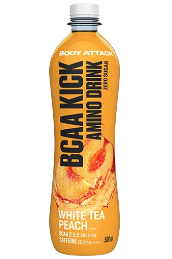Снимка на BCAA KICK Бял чай праскова - 500 мл Body Attack