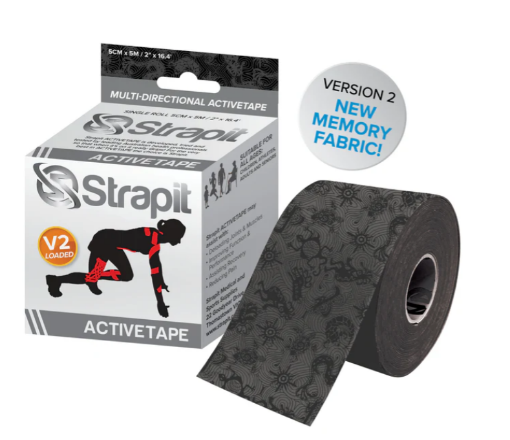 Снимка на Dynamic Activetape 5 cm x 5 m - Сив/Черен STRAPIT