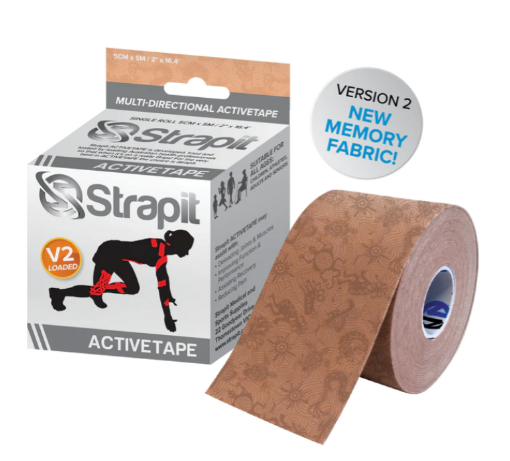 Снимка на Strapit ACTIVETAPE 5 cm x 5 m – Бежово/Бежово