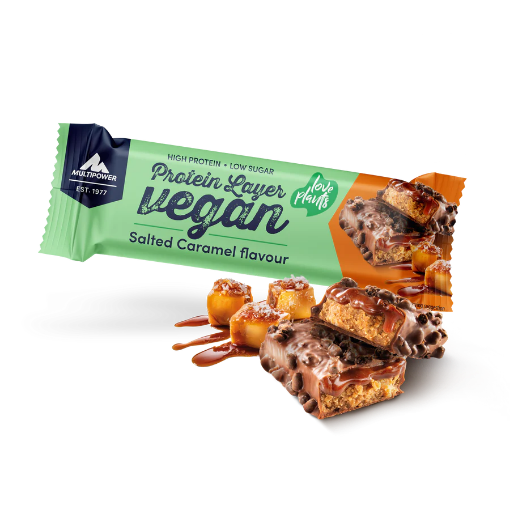 Снимка на Веган протеинов бар 55g - Солен карамел