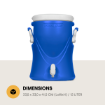 Снимка на Изотермичен диспенсър за напитки с кран Pinnacle Platino 3 Gallon, 12 L, синьо