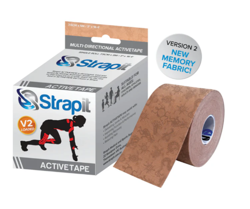Снимка на Strapit ACTIVETAPE 7,5 cm x 5 m – Бежово/Бежово