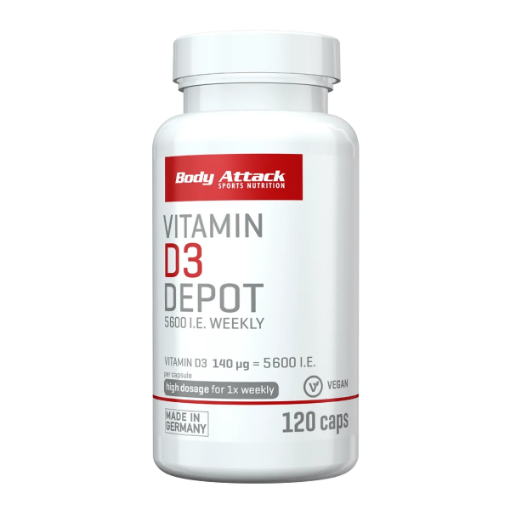 Снимка на Витамин D3 Depot - 120 капсули Body Attack