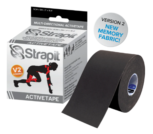 Снимка на Strapit ACTIVETAPE 5 cm x 5 m – Черно