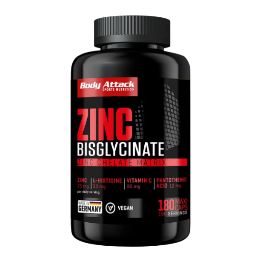 Снимка на BODY ATTACK Zinc Bisglycinate – 180 капсули