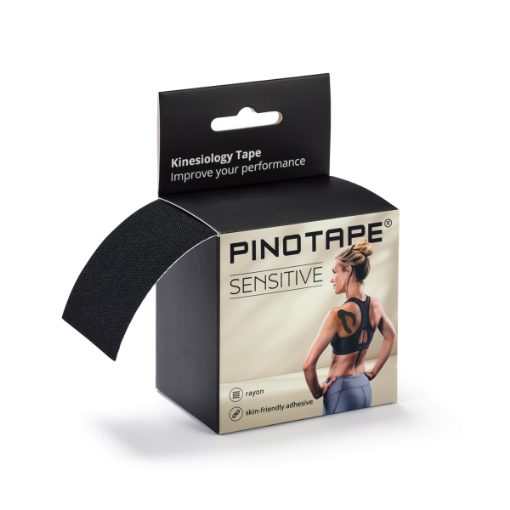 Снимка на Kinesio лента PINOTAPE® Sport Sensitiv - Черно