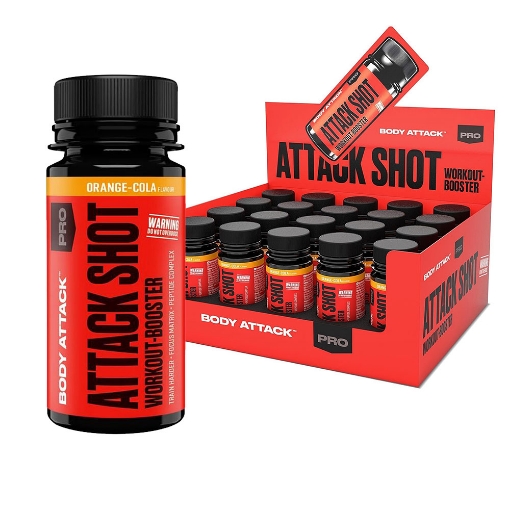Снимка на ATTACK SHOTS 20 x 60ml - Портокал/Кола