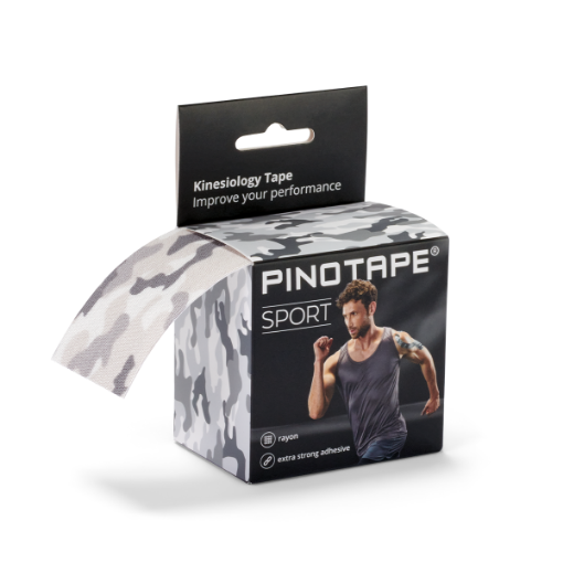 Снимка на Кинезио лента PINOTAPE® Sport - Сив камуфлаж