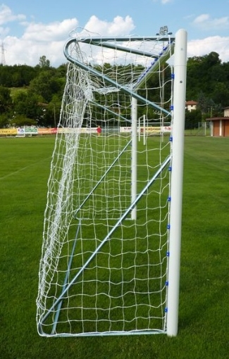 Снимка на Мобилна алуминиева футболна врата 5 × 2 m — Ø80 mm с включена мрежа — VI 6022