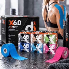 Снимка за категория d3Tape X6.0 Waterproof – кинезио лента 5 см x 6 м